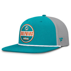Miami Dolphins Edge Rush Trucker Adjustable Hat Aqua/Gray | Fanatics