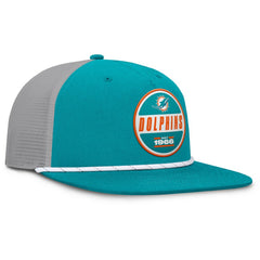 Miami Dolphins Edge Rush Trucker Adjustable Hat Aqua/Gray | Fanatics
