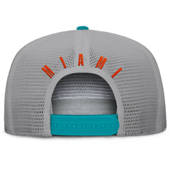 Miami Dolphins Edge Rush Trucker Adjustable Hat Aqua/Gray | Fanatics