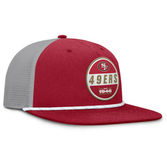 San Francisco 49ers Edge Rush Trucker Adjustable Hat Scarlet/Gray | Fanatics