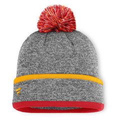 Kansas City Chiefs Motion Cuffed Knit Hat with Pom Heather Gray | Fanatics