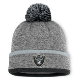 Las Vegas Raiders Motion Cuffed Knit Hat with Pom Heather Gray | Fanatics