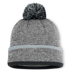 Las Vegas Raiders Motion Cuffed Knit Hat with Pom Heather Gray | Fanatics