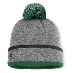 New York Jets Motion Cuffed Knit Hat with Pom Heather Gray | Fanatics