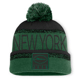 New York Jets Play Action Cuffed Knit Hat with Pom Green/Black | Fanatics