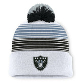 Las Vegas Raiders Ghost Cuffed Knit Hat with Pom White | Fanatics