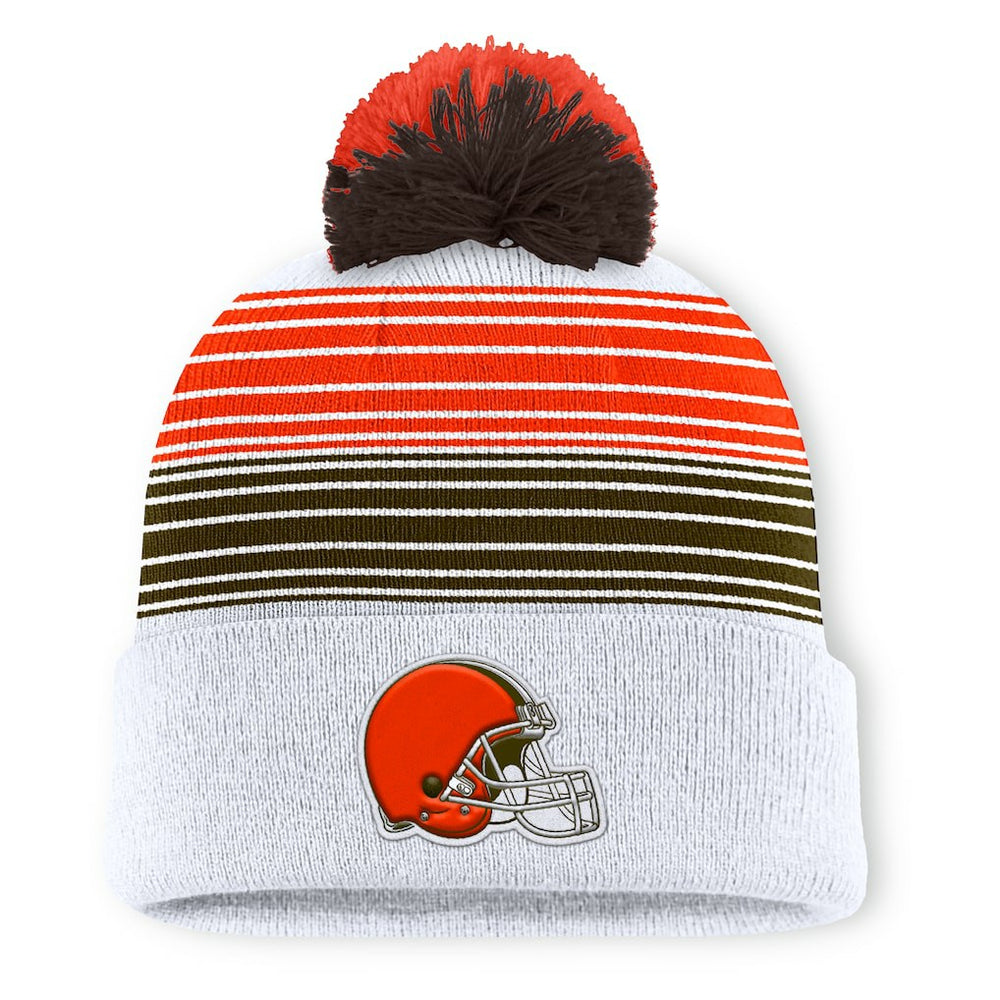 Cleveland Browns Ghost Cuffed Knit Hat with Pom White | Fanatics