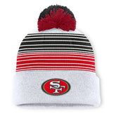 San Francisco 49ers Ghost Cuffed Knit Hat with Pom White | Fanatics