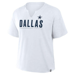Dallas Cowboys Women's Redzone Slub Boxy T-Shirt White | Fanatics