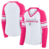 Dallas Cowboys Women's White/Pink NFL Womens Redzone Bling Lace Up LST | Fanatics