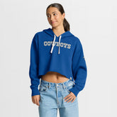 Dallas Cowboys Women's Oversized Hometown Heritage Cropped Hoodie Royal | Fanatics