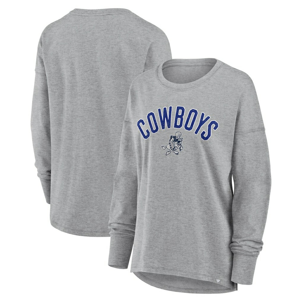 Dallas Cowboys Women's Hometown Legacy Long Sleeve T-Shirt Heather Gray | Fanatics