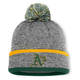 Athletics Fanatics Backstop Cuffed Knit Hat with Pom - MLB