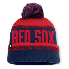 Boston Red Sox Fanatics No-Doubter Cuffed Knit Hat with Pom - MLB