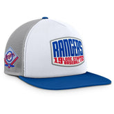 Texas Rangers Fanatics Cranked Foam Front Patch Trucker Adjustable Hat - MLB