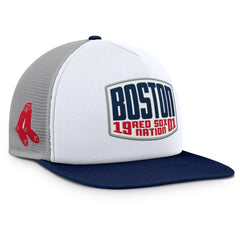 Boston Red Sox Fanatics Cranked Foam Front Patch Trucker Adjustable Hat - MLB