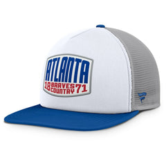 Atlanta Braves Fanatics Cranked Foam Front Patch Trucker Adjustable Hat - MLB