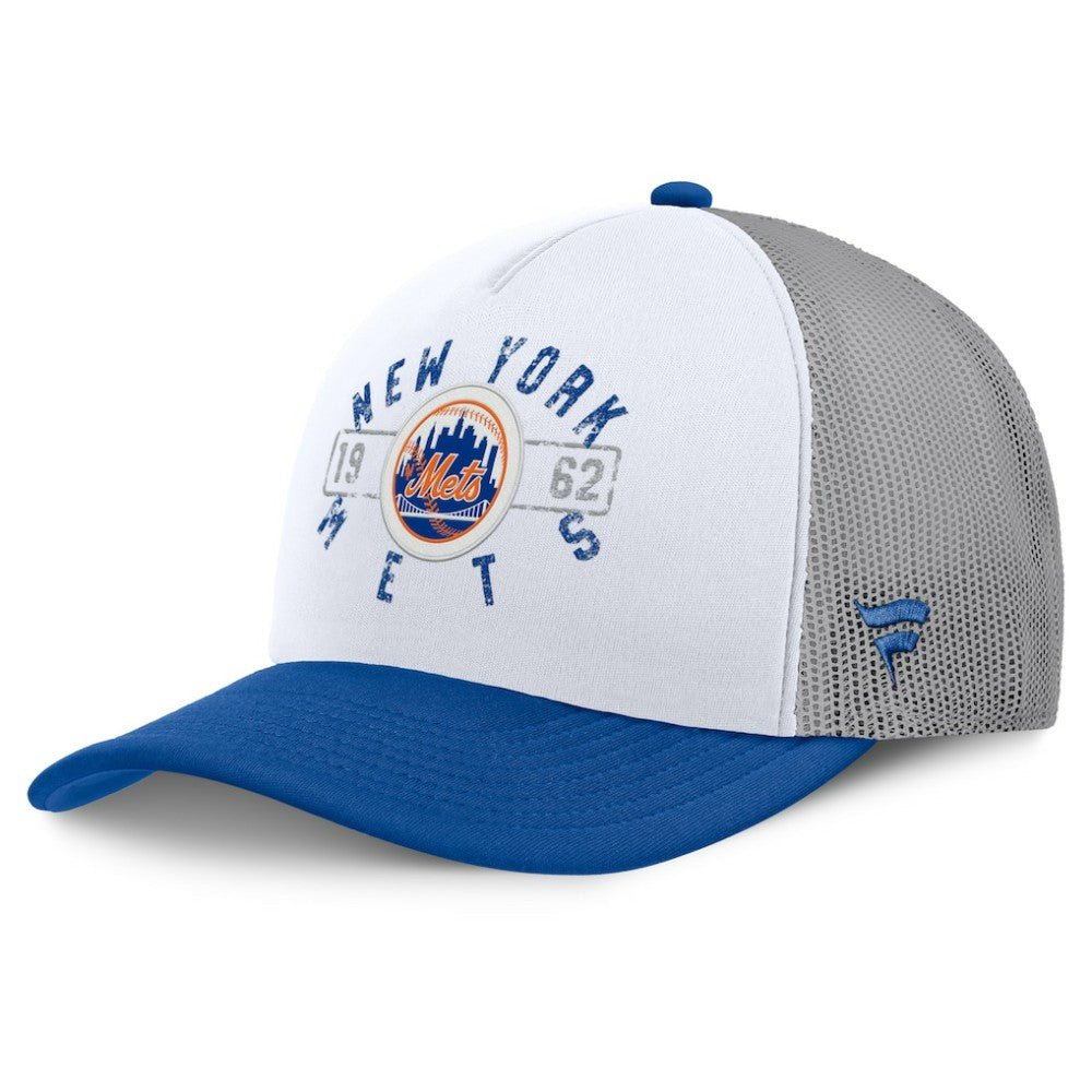 New York Mets Fanatics Designated A-Frame Foam Front Trucker Adjustable Hat - MLB