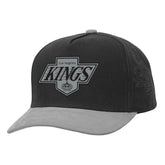 Los Angeles Kings Mitchell & Ness May Flowers Pro Crown Adjustable Hat - Black/Silver - NHL
