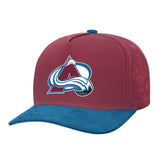 Colorado Avalanche Mitchell & Ness May Flowers Pro Crown Adjustable Hat - Burgundy/Blue - NHL