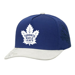 Toronto Maple Leafs Mitchell & Ness May Flowers Pro Crown Adjustable Hat - Blue/Gray - NHL
