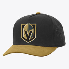 Vegas Golden Knights Mitchell & Ness May Flowers Pro Crown Adjustable Hat - Black/Gold - NHL