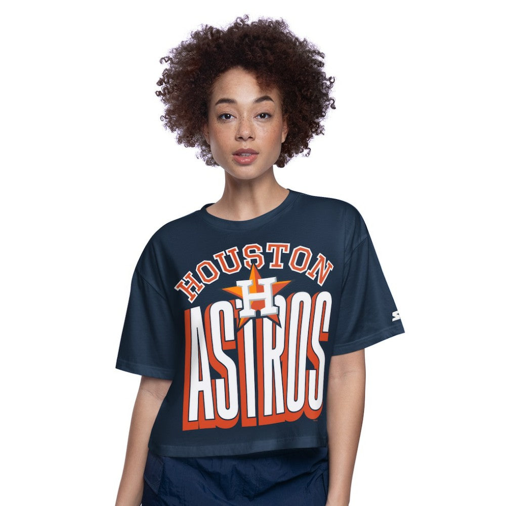 Houston Astros Starter Women's Play the Ball Boxy Cropped T-Shirt - MLB