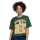 Athletics Starter Women's Play the Ball Boxy Cropped T-Shirt - MLB