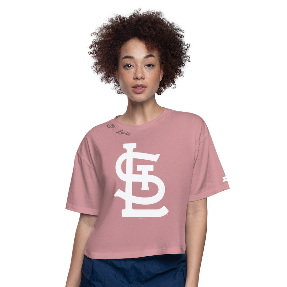 St. Louis Cardinals Starter Women's Play the Ball Boxy Cropped T-Shirt - MLB
