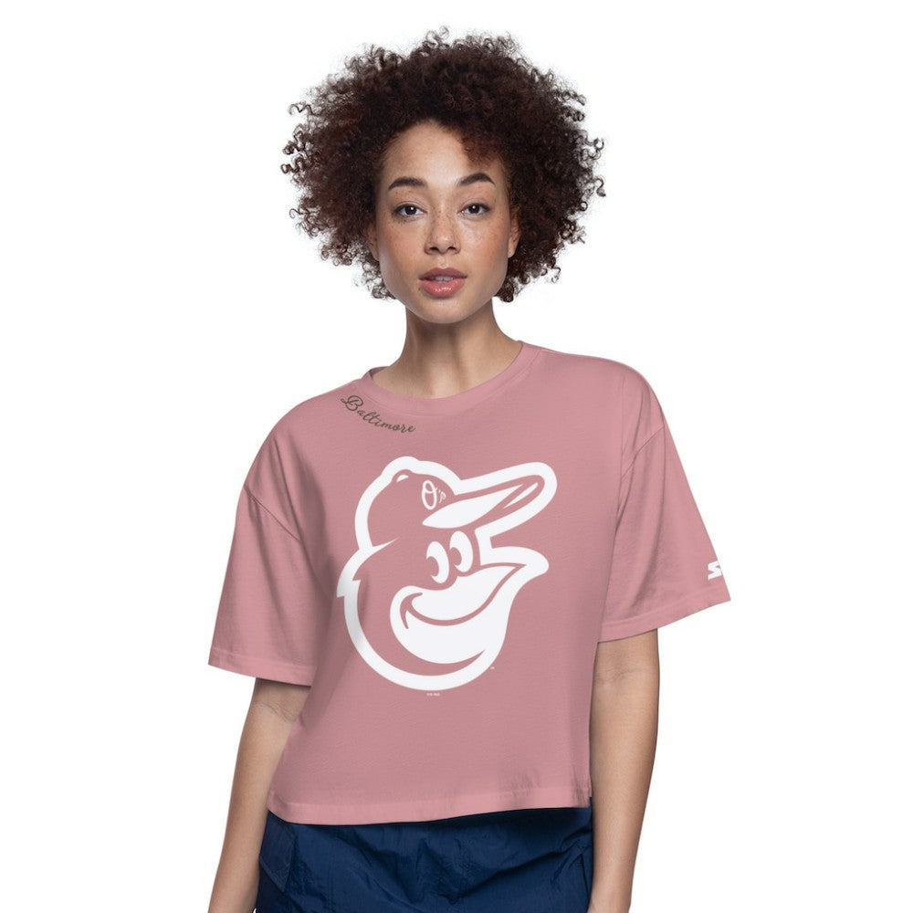 Baltimore Orioles Starter Women's Play the Ball Boxy Cropped T-Shirt - MLB