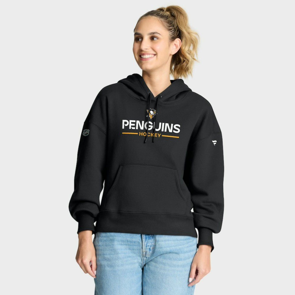 Pittsburgh Penguins Fanatics Women's Authentic Pro Primary Pullover Hoodie - Black - NHL