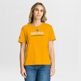 Boston Bruins Fanatics Women's Authentic Pro Primary T-Shirt - Gold - NHL