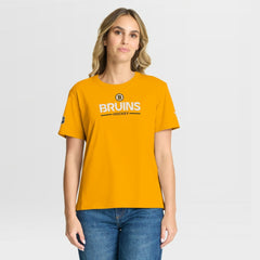 Boston Bruins Fanatics Women's Authentic Pro Primary T-Shirt - Gold - NHL