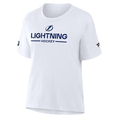 Tampa Bay Lightning Fanatics Women's Authentic Pro Primary T-Shirt - White - NHL