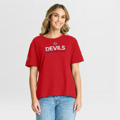 New Jersey Devils Fanatics Women's Authentic Pro Primary T-Shirt - Red - NHL