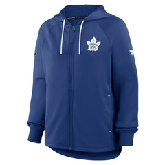 Toronto Maple Leafs Fanatics Women's Authentic Pro Rink Raglan Full-Zip Hoodie - Blue - NHL