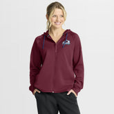 Colorado Avalanche Fanatics Women's Authentic Pro Rink Raglan Full-Zip Hoodie - Burgundy - NHL