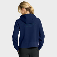 Toronto Maple Leafs Fanatics Women's Authentic Pro Road Tri-Blend Quarter-Zip Hoodie - Navy - NHL