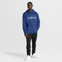 Vancouver Canucks Fanatics Authentic Pro Rink Hoodie - Blue - NHL
