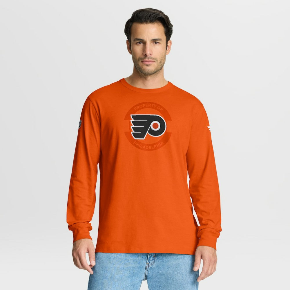 Philadelphia Flyers Fanatics Authentic Pro Property Of Practice Long Sleeve T-Shirt - Orange - NHL