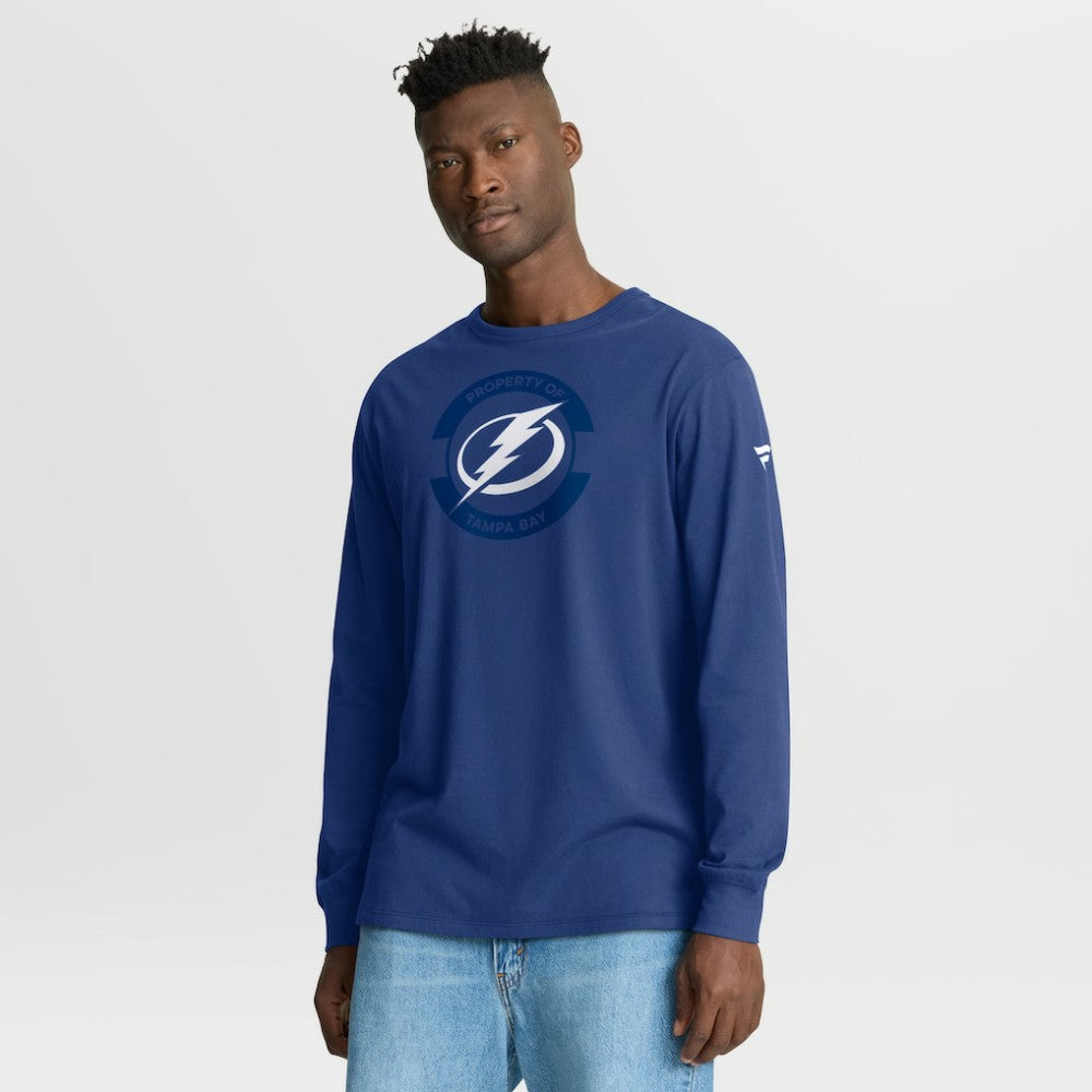 Tampa Bay Lightning Fanatics Authentic Pro Property Of Practice Long Sleeve T-Shirt - Blue - NHL
