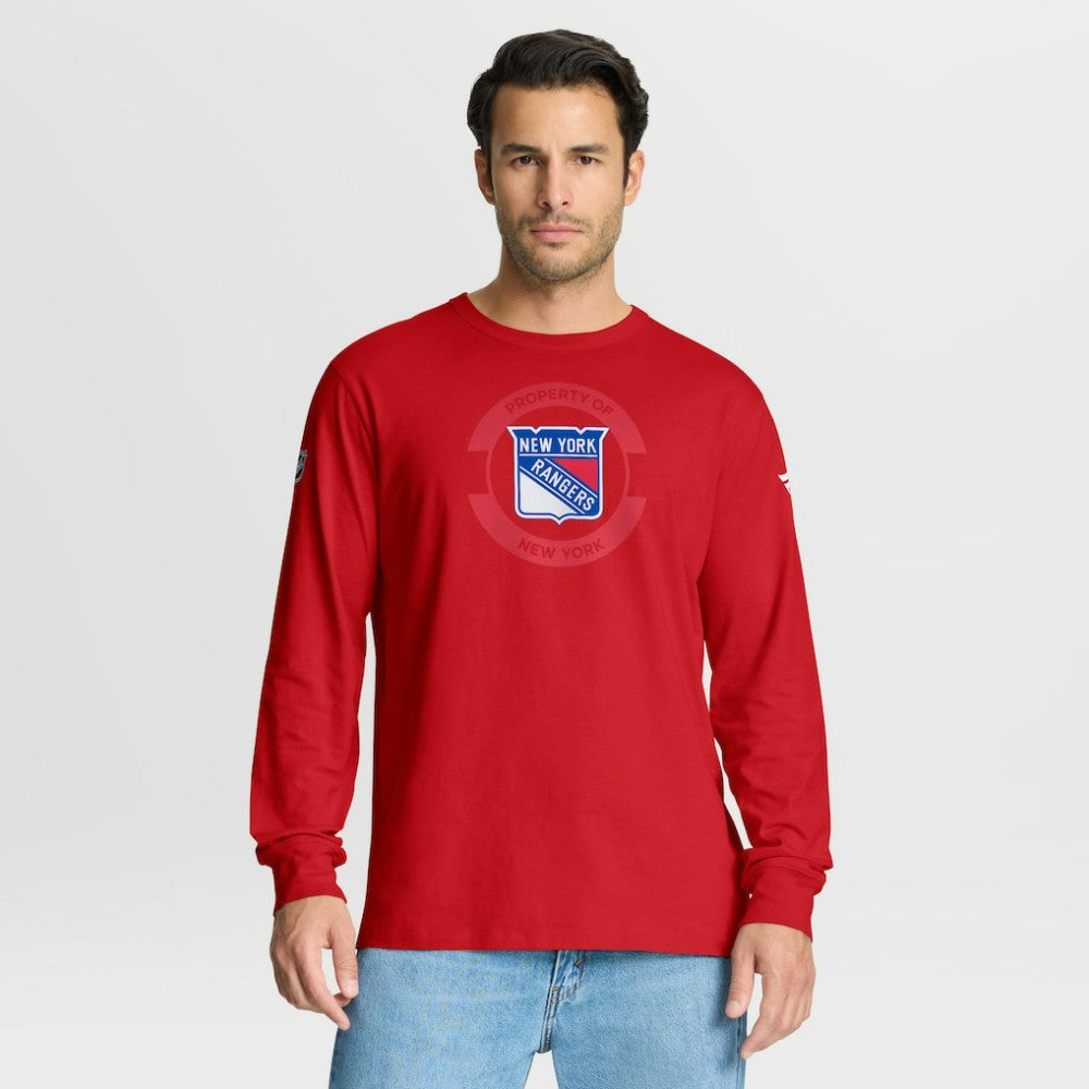 New York Rangers Fanatics Authentic Pro Property Of Practice Long Sleeve T-Shirt - Red - NHL