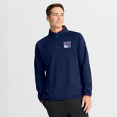 New York Rangers Fanatics Authentic Pro Rink Raglan Quarter-Zip Pullover - Navy - NHL