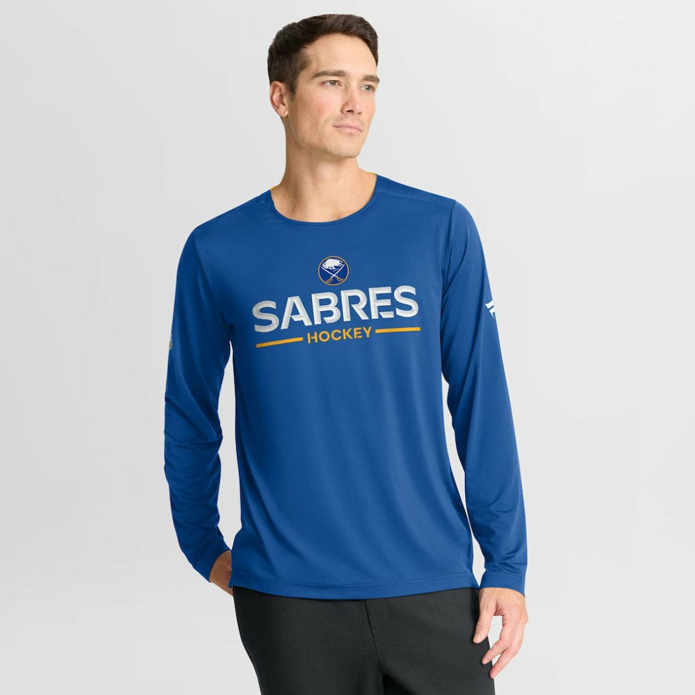 Buffalo Sabres Fanatics Authentic Pro Rink Tech Long Sleeve T-Shirt - Royal - NHL