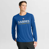 Buffalo Sabres Fanatics Authentic Pro Rink Tech Long Sleeve T-Shirt - Royal - NHL