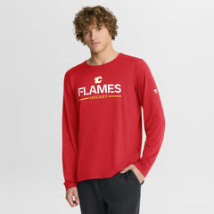 Calgary Flames Fanatics Authentic Pro Rink Tech Long Sleeve T-Shirt - Red - NHL