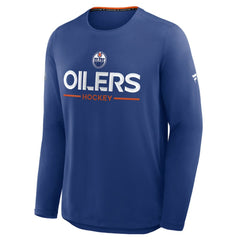 Edmonton Oilers Fanatics Authentic Pro Rink Tech Long Sleeve T-Shirt - Royal - NHL