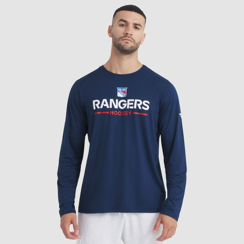 New York Rangers Fanatics Authentic Pro Rink Tech Long Sleeve T-Shirt - Navy - NHL