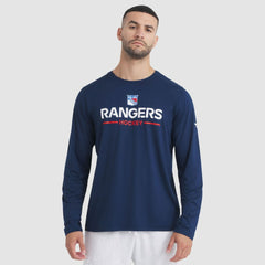 New York Rangers Fanatics Authentic Pro Rink Tech Long Sleeve T-Shirt - Navy - NHL