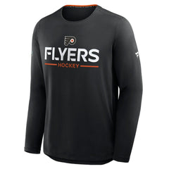 Philadelphia Flyers Fanatics Authentic Pro Rink Tech Long Sleeve T-Shirt - Black - NHL